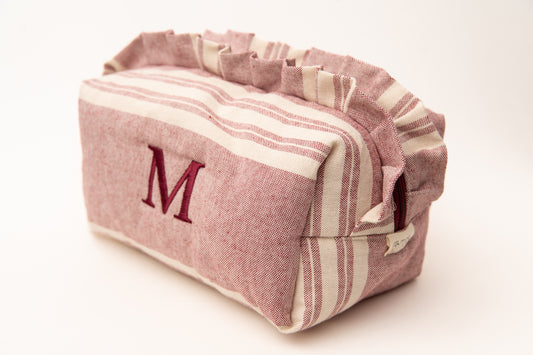 Neceser Rayas Anchas Volantes Mdm 11009 Granate