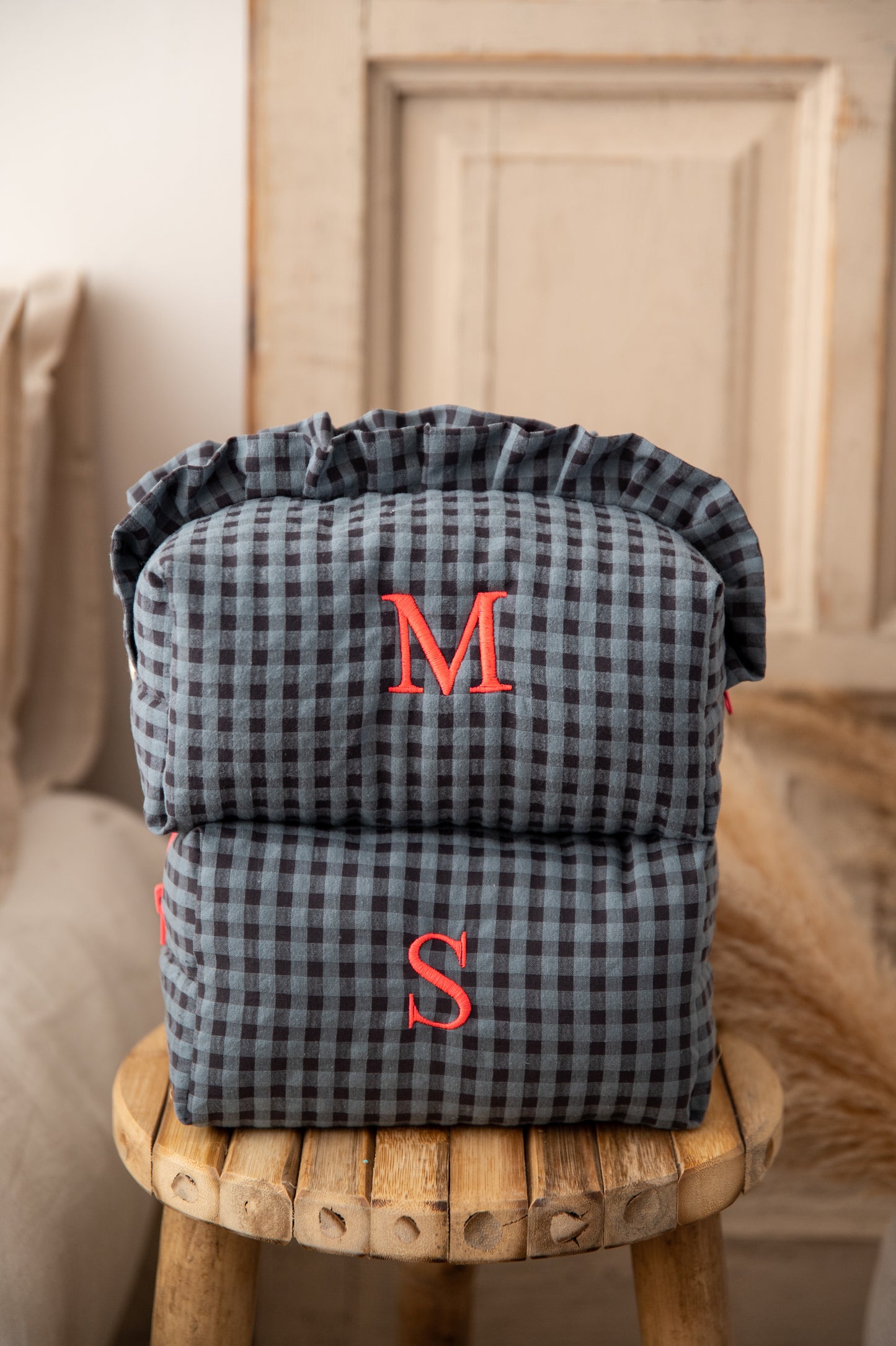 Neceser Vichy Seersucker Volantes Mdm 2004 Duck Blue