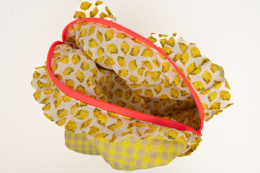 Neceser Vichy Seersucker Volantes Estampados Mdm 2720 Fluor yellow