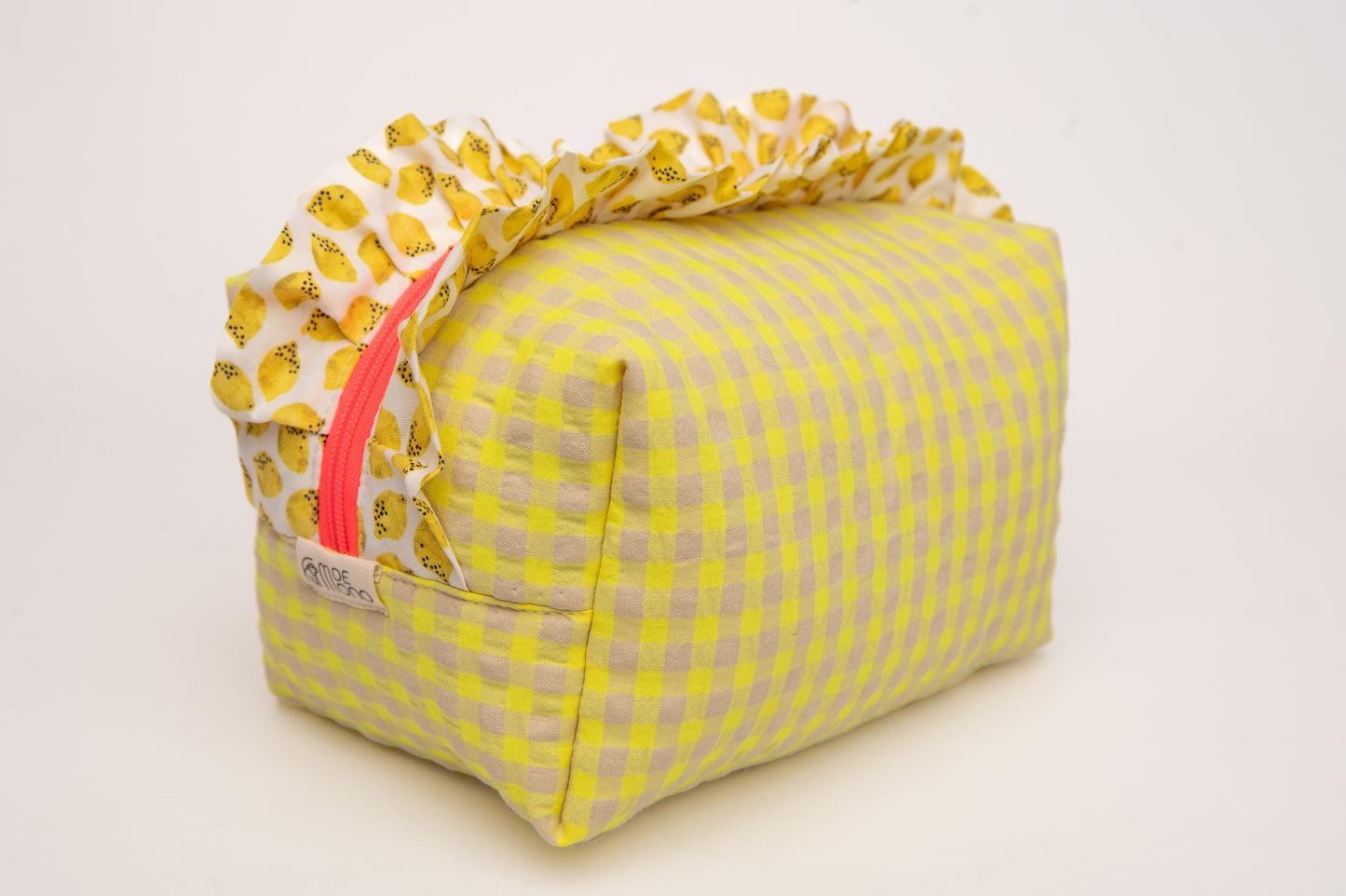 Neceser Vichy Seersucker Volantes Estampados Mdm 2720 Fluor yellow