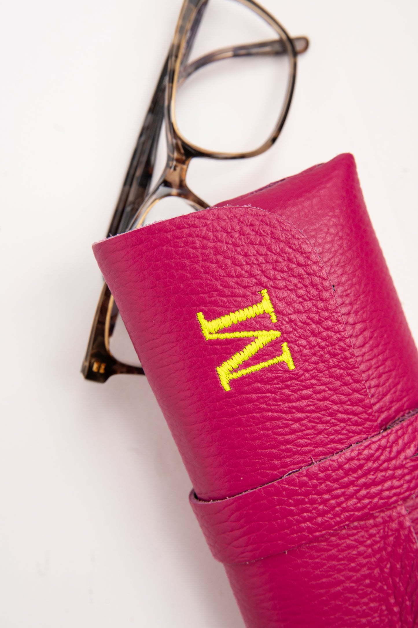 Funda de Gafas Piel Burdeos