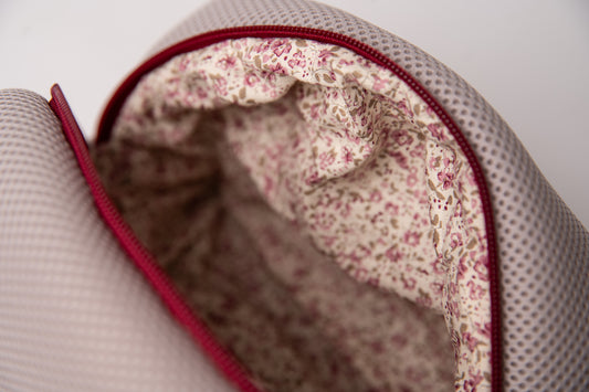 Neceser 3D Crema y Burdeos