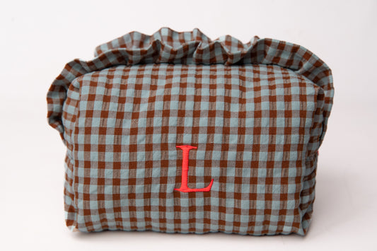 Neceser Vichy Seersucker Volantes Mdm 2733 Eggshell Blue