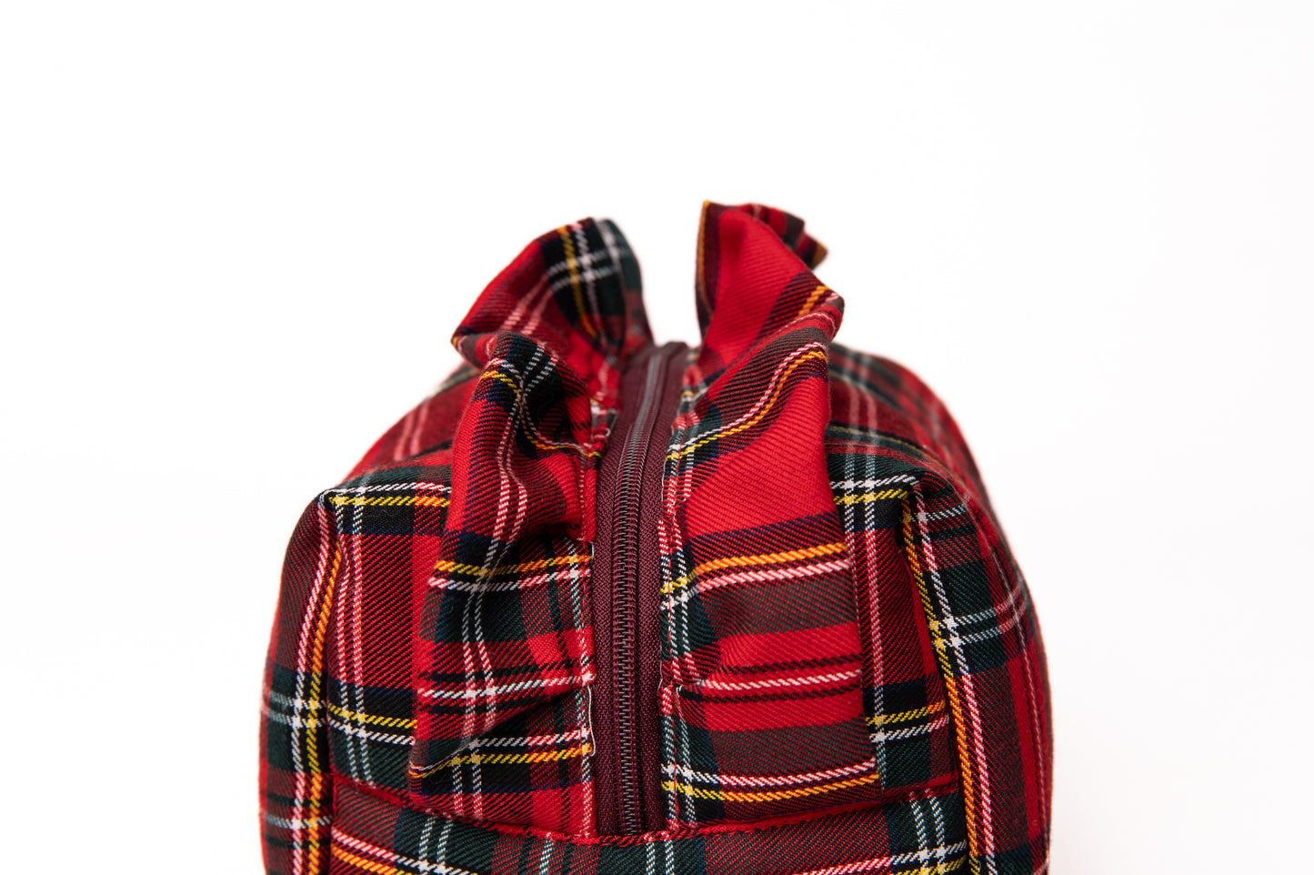 Neceser Volantes tartán Rojo y Dorado