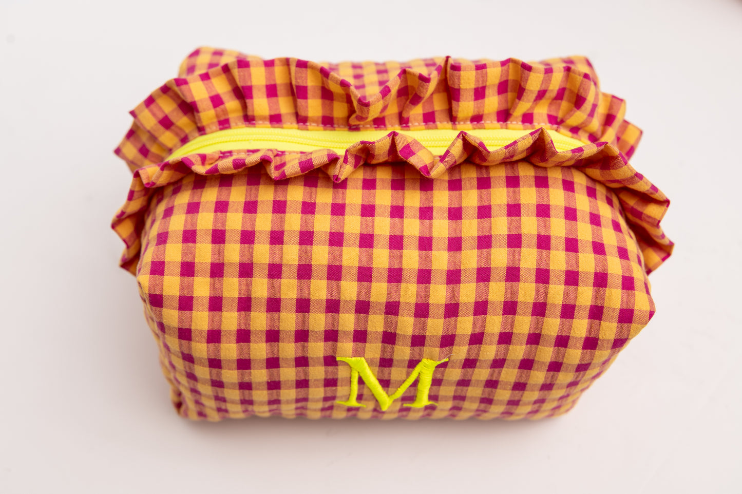 Neceser Vichy Seersucker Volantes Mdm 2737 Gingembre