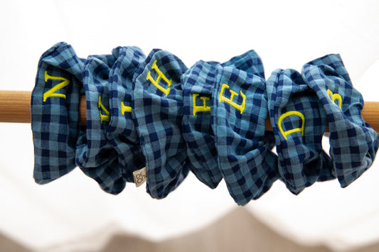 Scrunchie Tejido Seersucker MDM S2518 Royal Blue