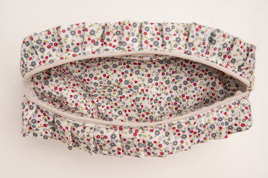 Estuche Vichy Volantes Gris