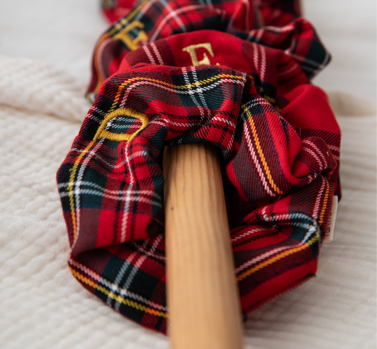 Scrunchie Tejido Tartán