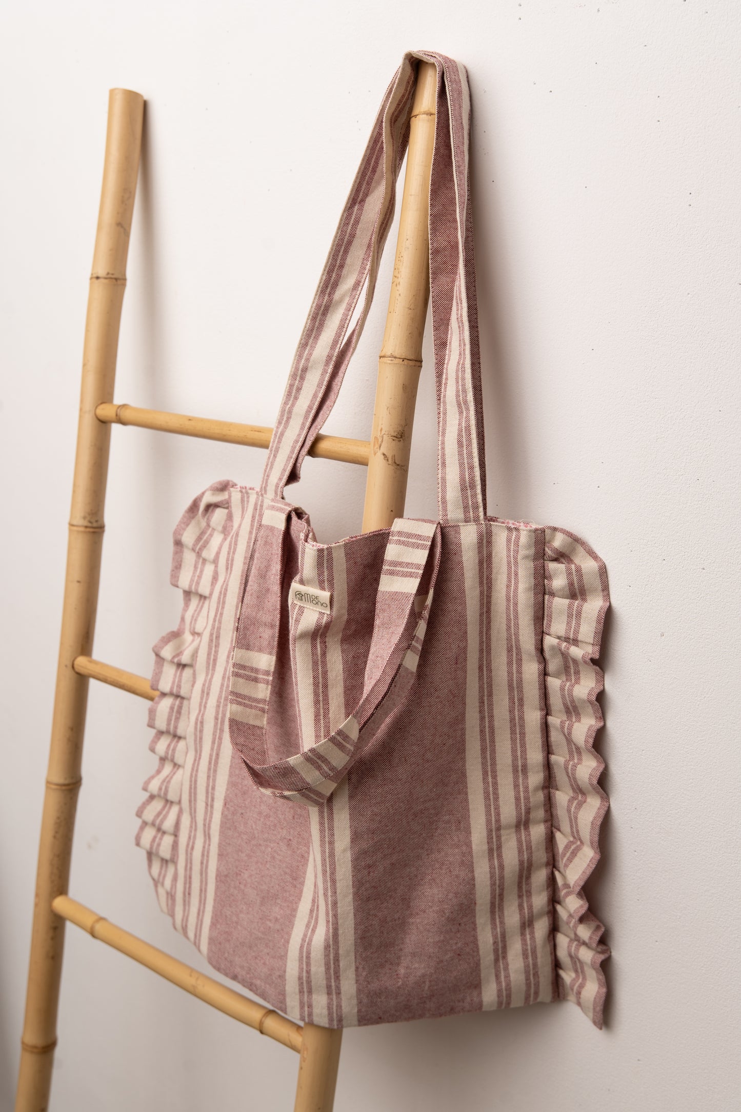 Bolsa de rayas con volante mdm 11001 Rosa