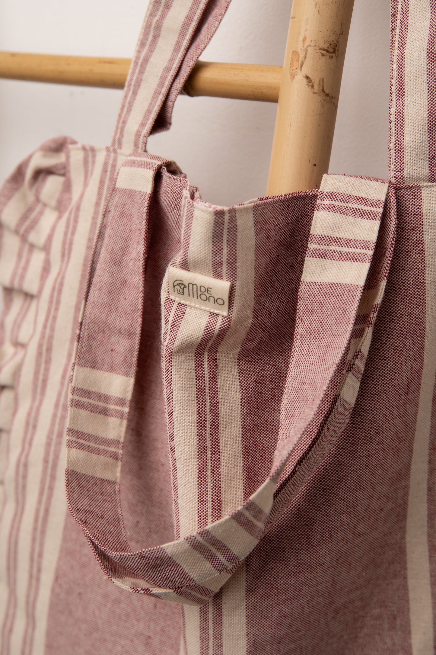 Bolsa de rayas con volante mdm 11001 Rosa