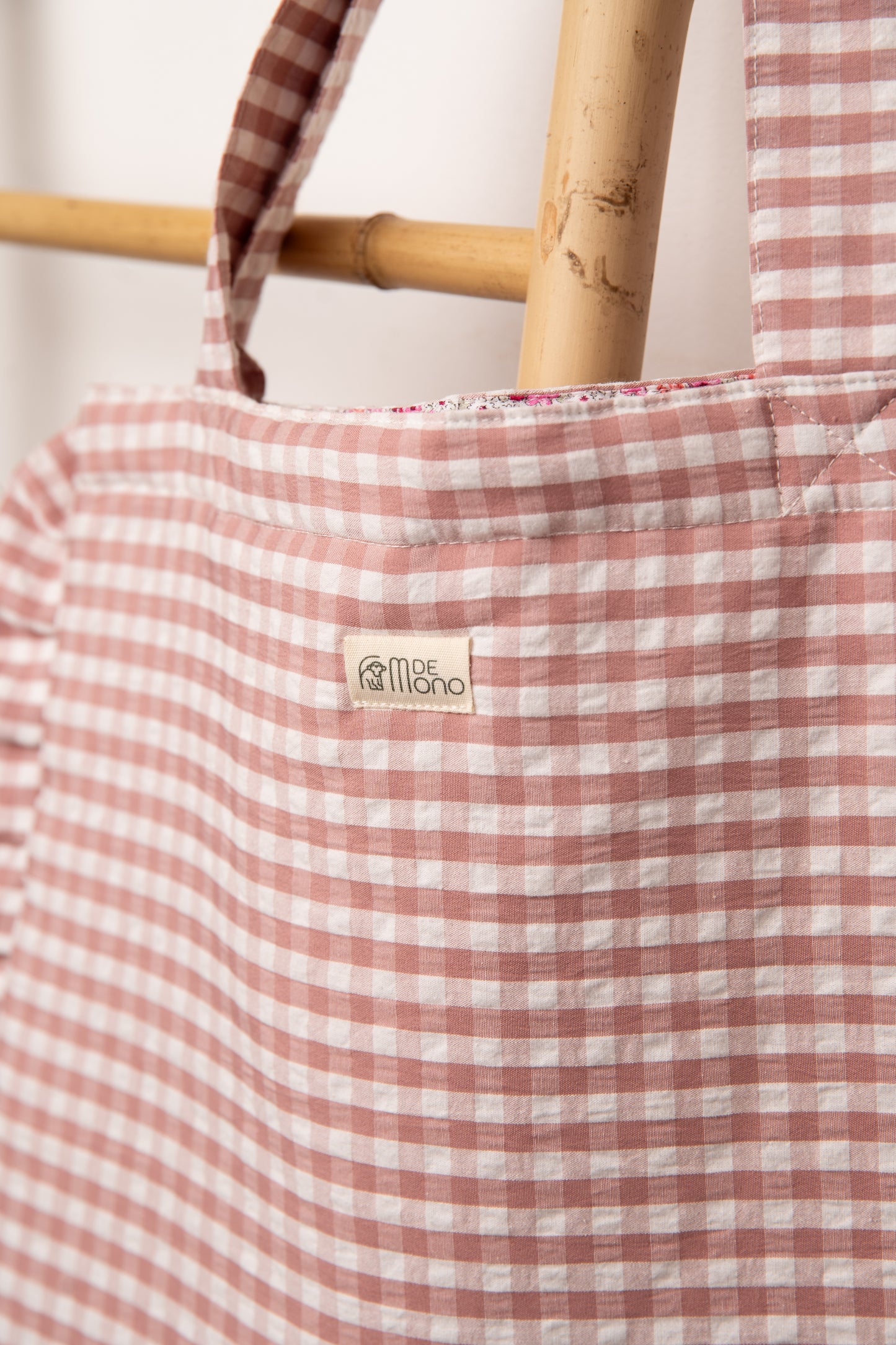 Bolsa Vichy Volante Rosa Claro