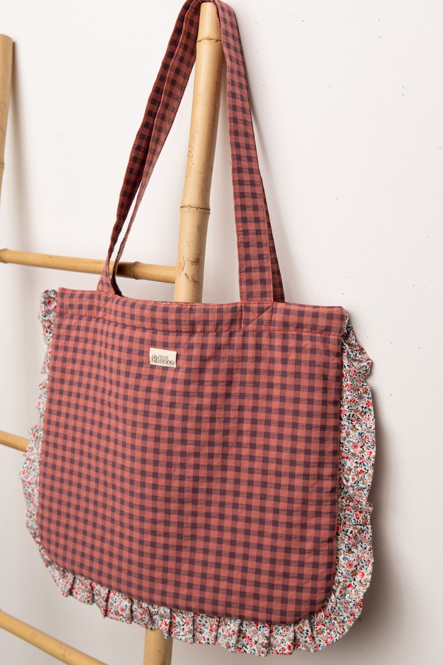 Bolsa Vichy Seersucker Volante mdm 2005 Rosewood