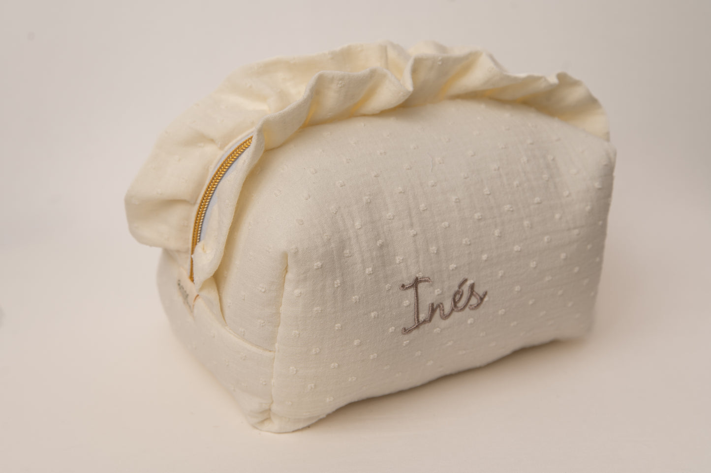 Neceser Muselina Volantes Comunión White