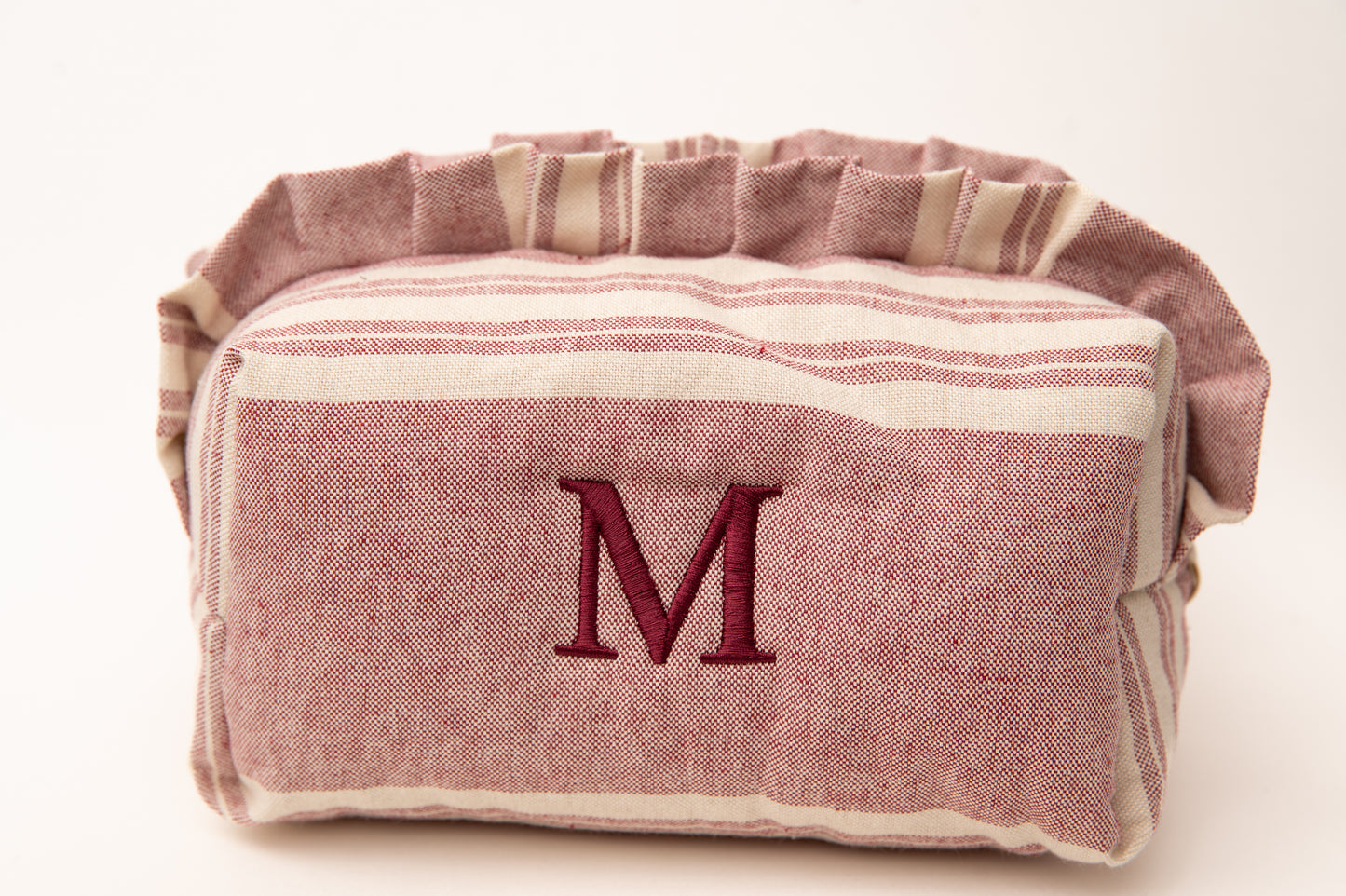 Neceser Rayas Anchas Volantes Mdm 11009 Granate