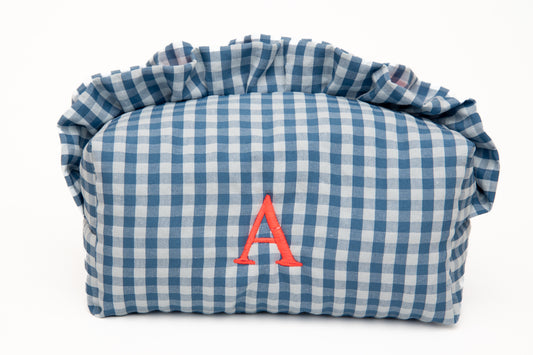 Neceser Vichy Seersucker Volantes Mdm 2734 Bluebell