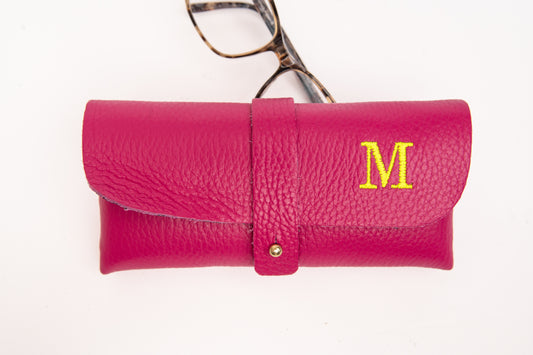 Funda de Gafas Piel Burdeos