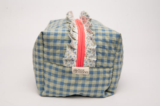 Neceser Vichy Seersucker Volantes Estampados Mdm 2512 Blue