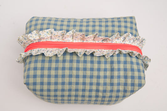 Neceser Vichy Seersucker Volantes Estampados Mdm 2512 Blue