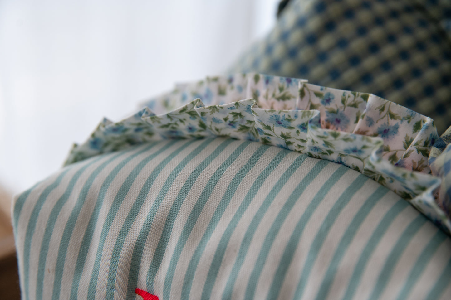 Neceser Vichy Seersucker Volantes Estampados Mdm 2512 Blue