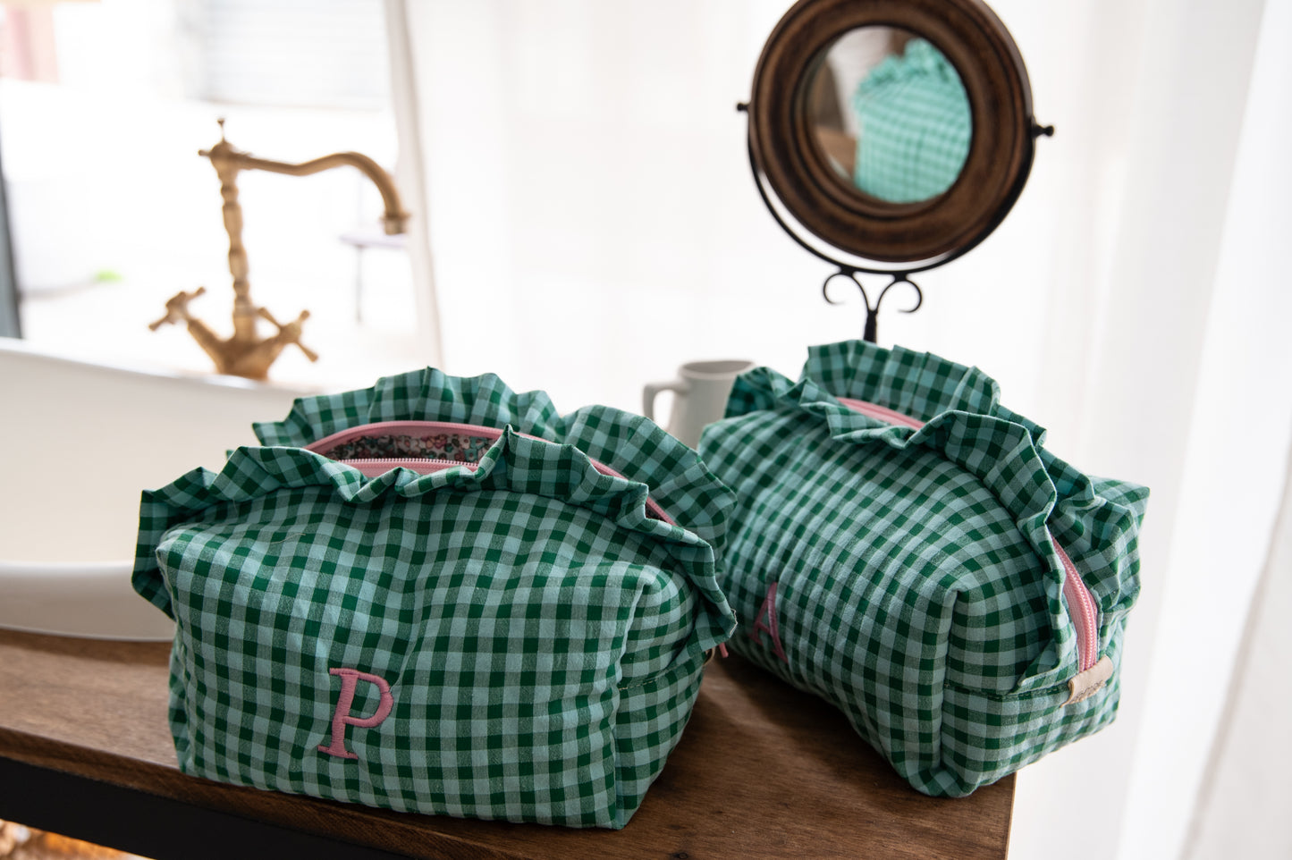 Neceser Vichy Seersucker Volantes Mdm 2736 Jungle Green