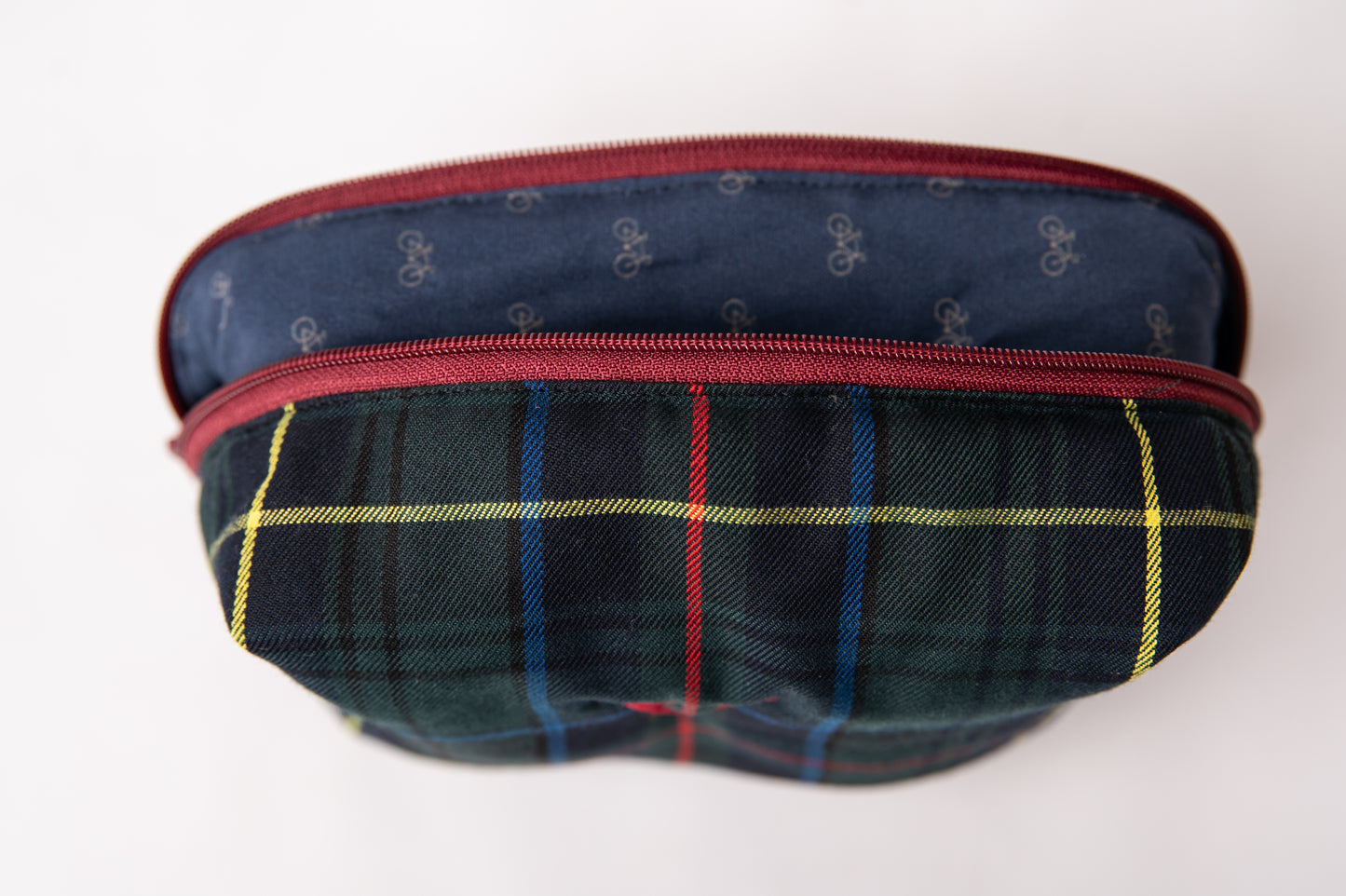 Neceser Tartán Azul Marino y Granate