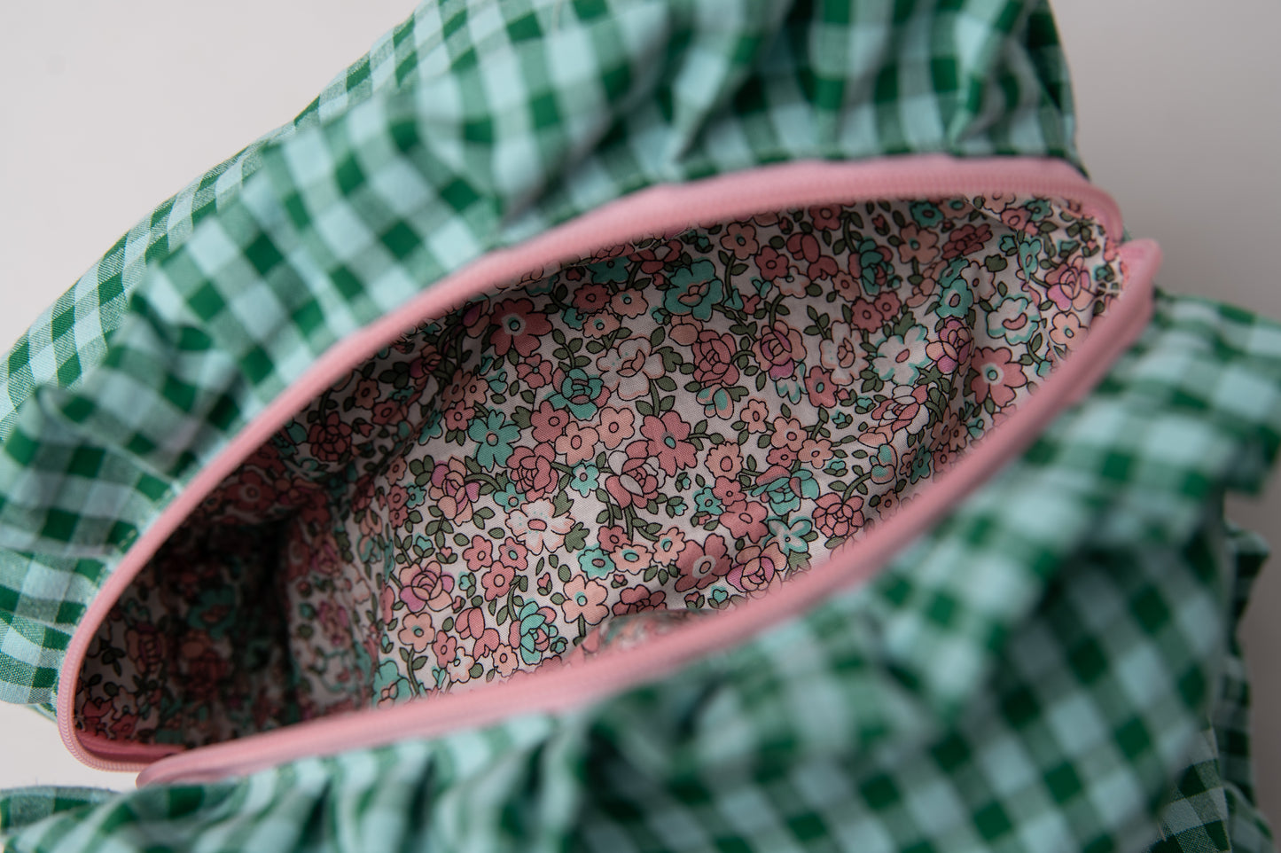 Neceser Vichy Seersucker Volantes Mdm 2736 Jungle Green