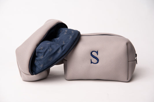 Neceser 3D Crema y Azul