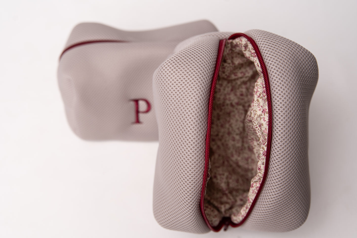 Neceser 3D Crema y Burdeos