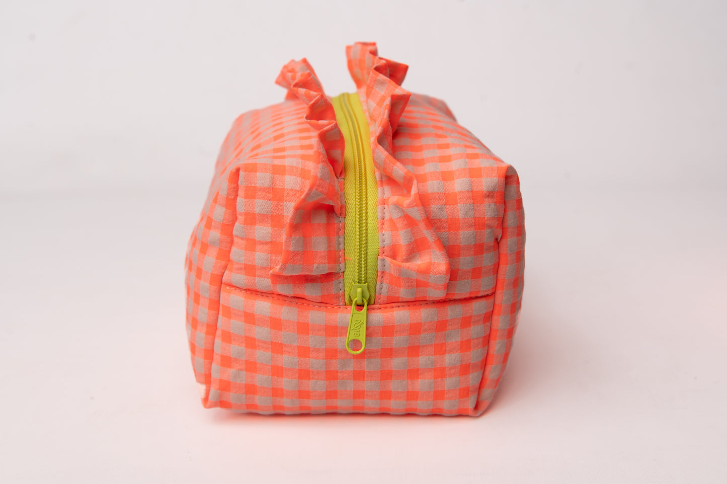 Neceser Vichy Seersucker Volantes Mdm 2721 Orange Fluor