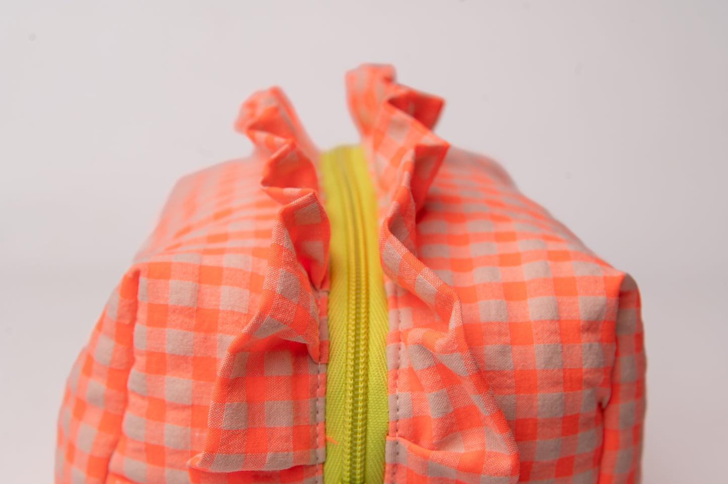 Neceser Vichy Seersucker Volantes Mdm 2721 Orange Fluor