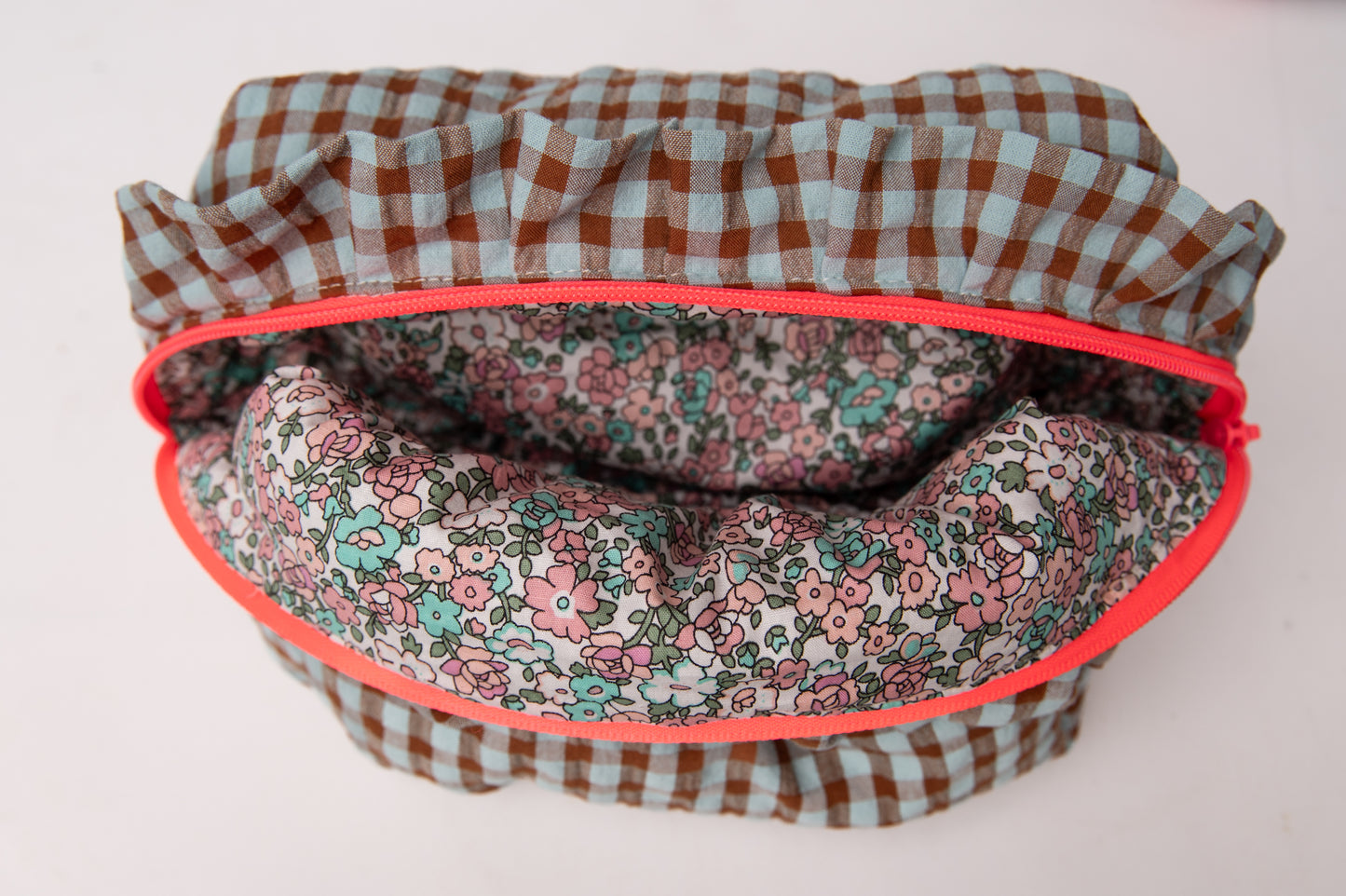 Neceser Vichy Seersucker Volantes Mdm 2733 Eggshell Blue