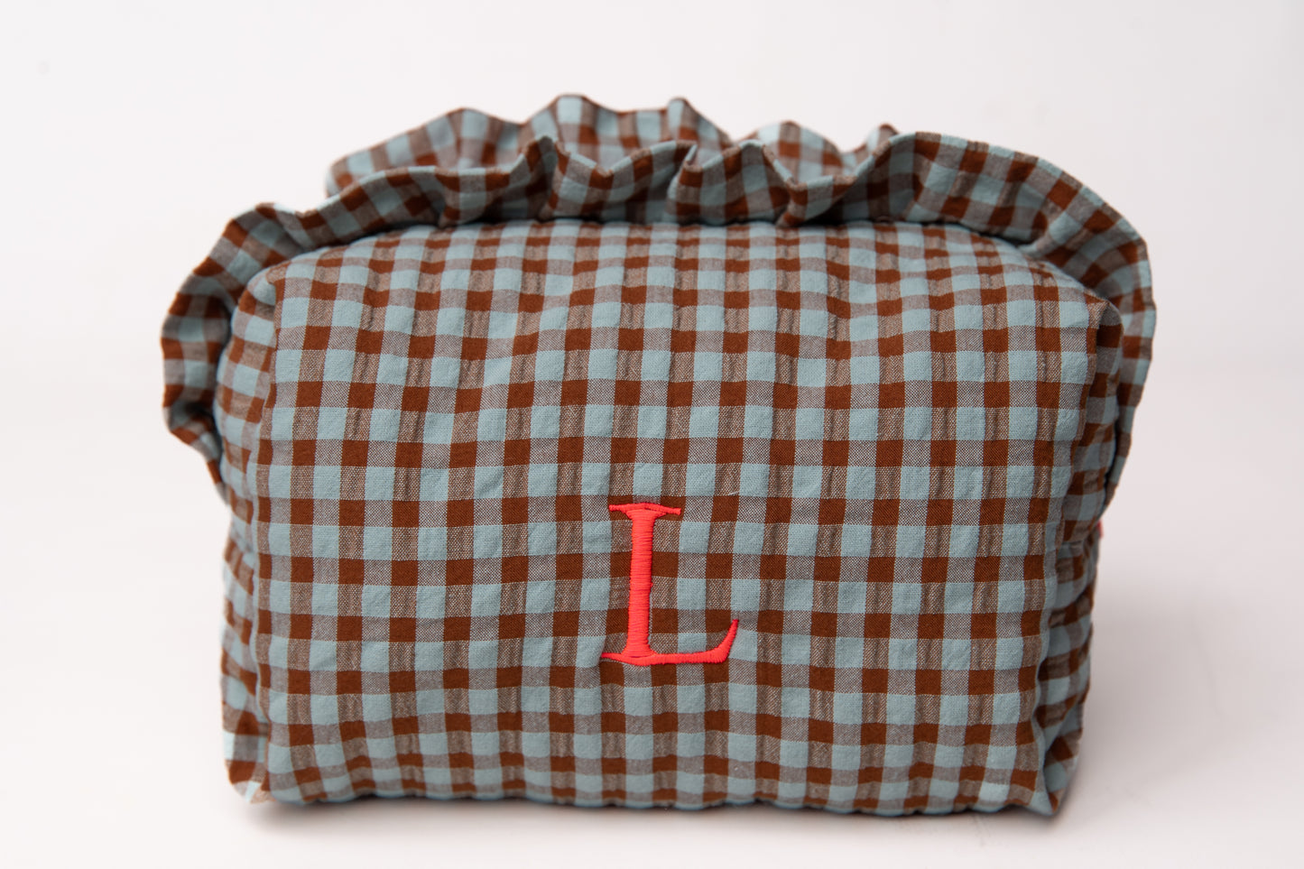 Neceser Vichy Seersucker Volantes Mdm 2733 Eggshell Blue