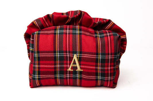 Neceser Volantes tartán Rojo y Dorado