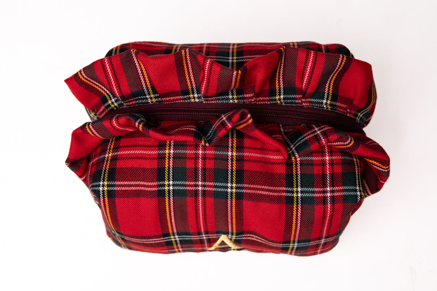 Neceser Volantes tartán Rojo y Dorado