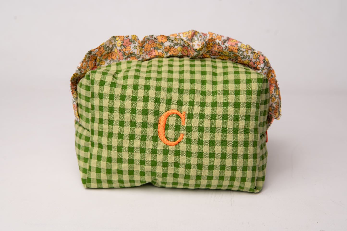 Neceser Vichy Seersucker Volantes Estampados Mdm 2731 Matcha Green