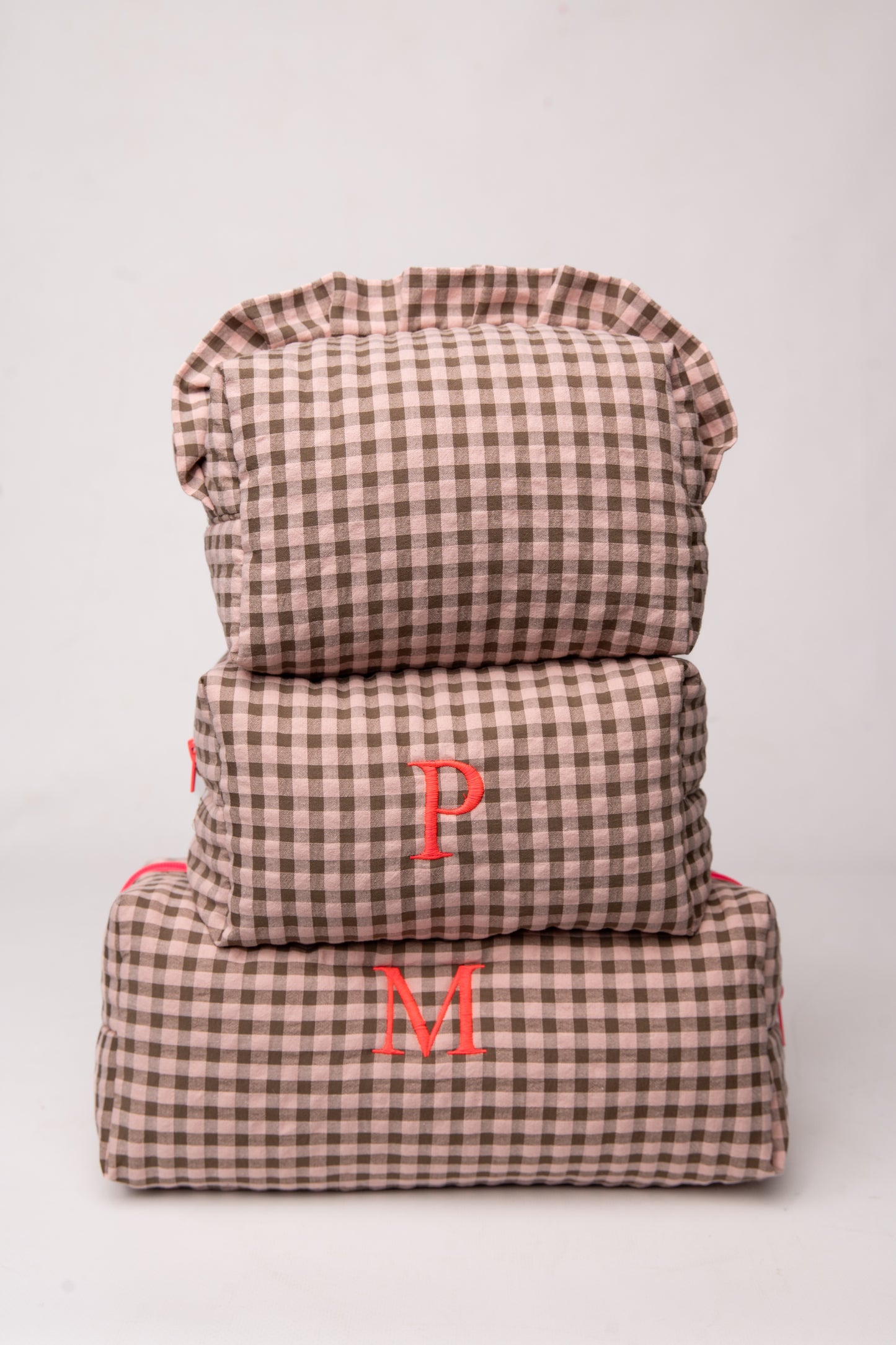 Neceser Vichy Seersucker Volantes Mdm 2006 Rosé