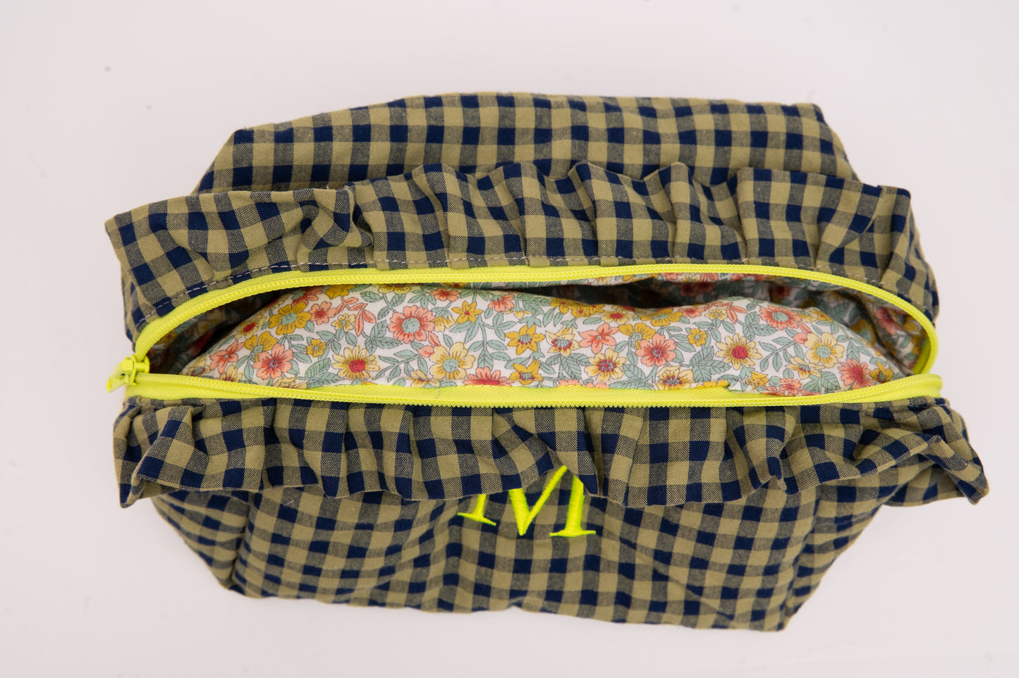 Neceser Vichy Seersucker Volantes Mdm 2008 Olive