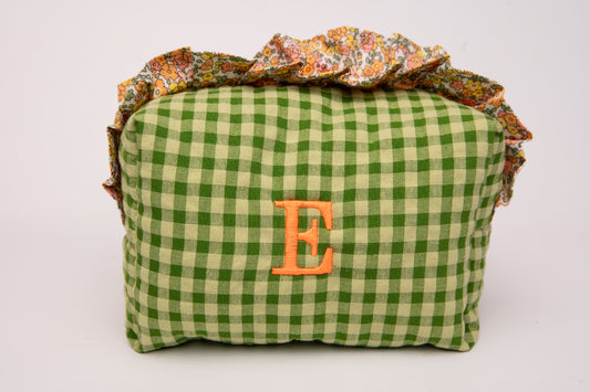 Neceser Vichy Seersucker Volantes Estampados Mdm 2731 Matcha Green