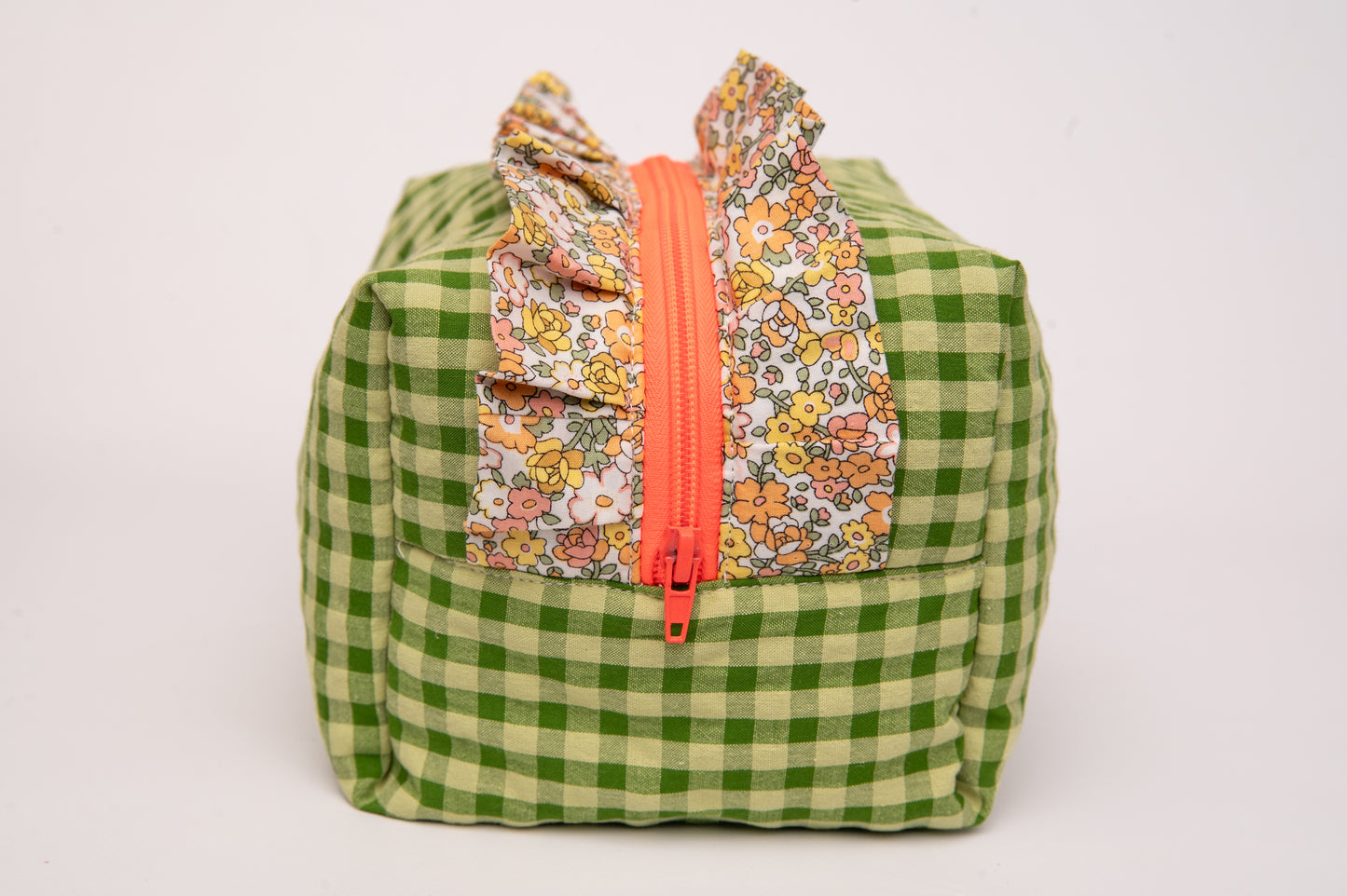 Neceser Vichy Seersucker Volantes Estampados Mdm 2731 Matcha Green