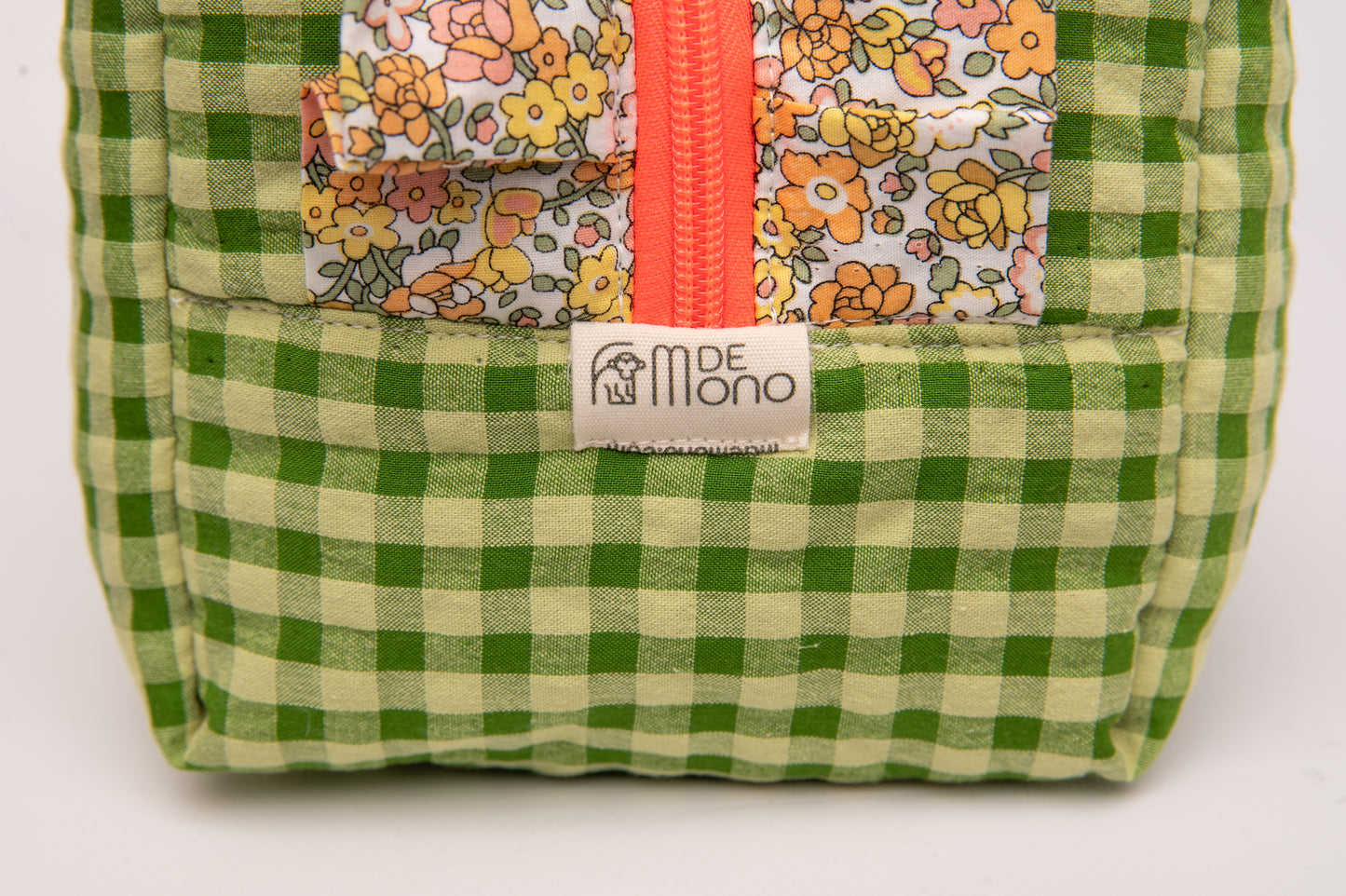 Neceser Vichy Seersucker Volantes Estampados Mdm 2731 Matcha Green