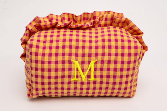 Neceser Vichy Seersucker Volantes Mdm 2737 Gingembre