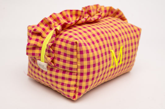 Neceser Vichy Seersucker Volantes Mdm 2737 Gingembre