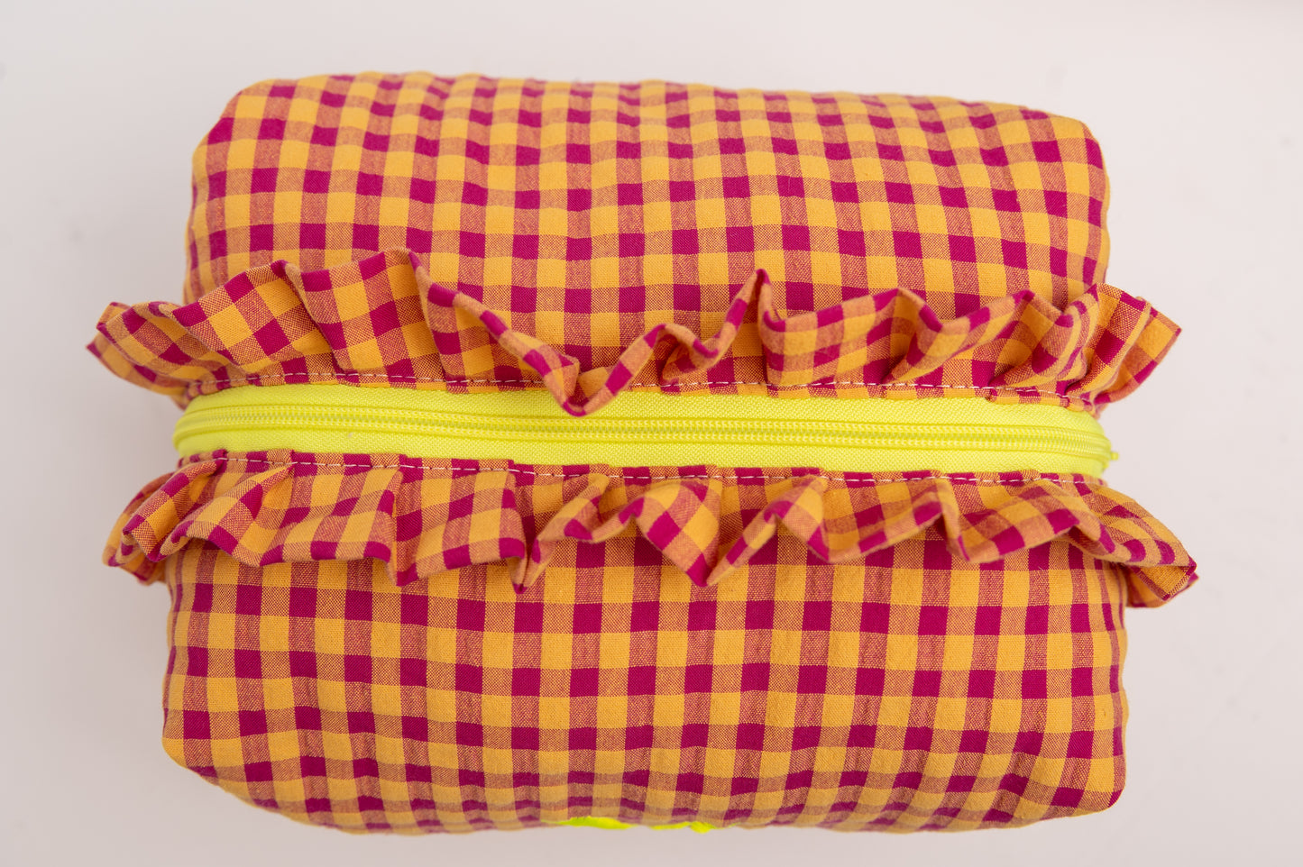 Neceser Vichy Seersucker Volantes Mdm 2737 Gingembre