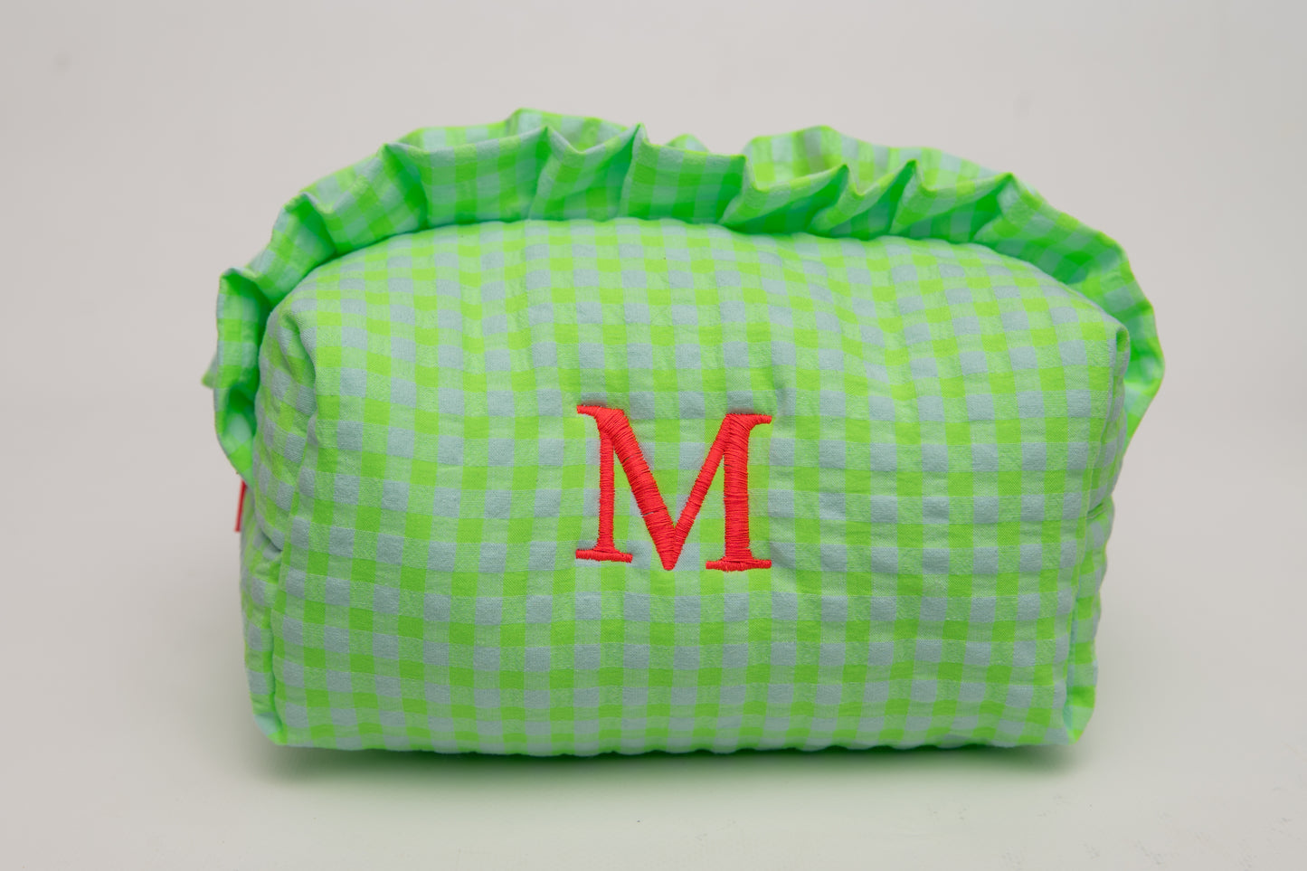 Neceser Vichy Seersucker Volantes Mdm 2723 Neon Green