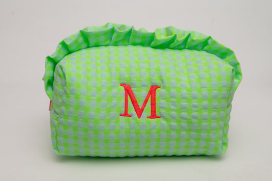 Neceser Vichy Seersucker Volantes Mdm 2723 Neon Green