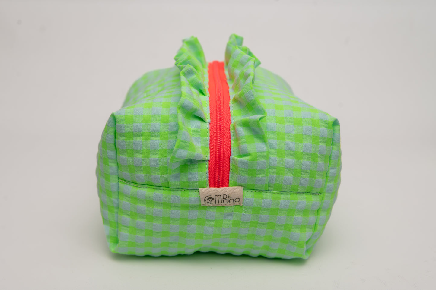 Neceser Vichy Seersucker Volantes Mdm 2723 Neon Green