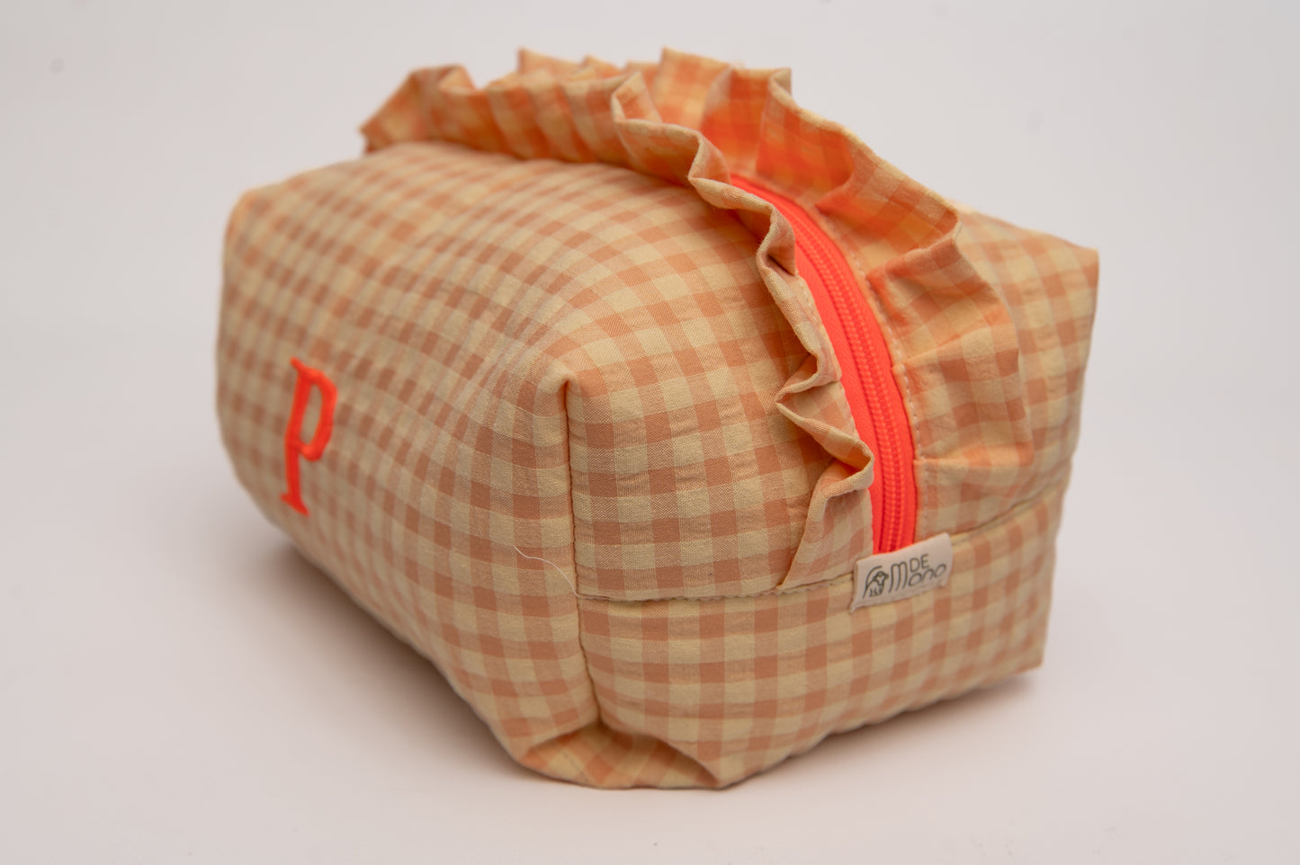 Neceser Vichy Seersucker Volantes Mdm 2515 Vainilla