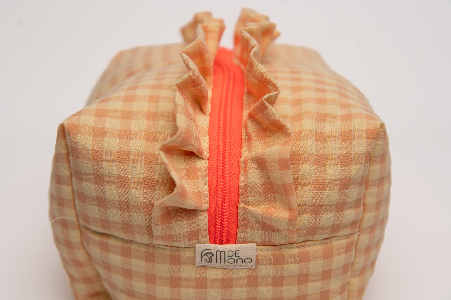 Neceser Vichy Seersucker Volantes Mdm 2515 Vainilla