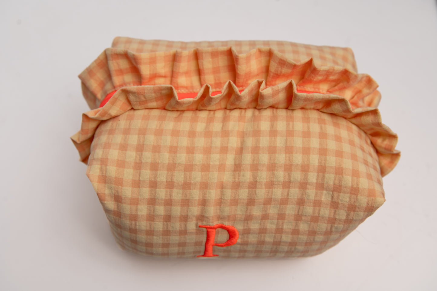 Neceser Vichy Seersucker Volantes Mdm 2515 Vainilla