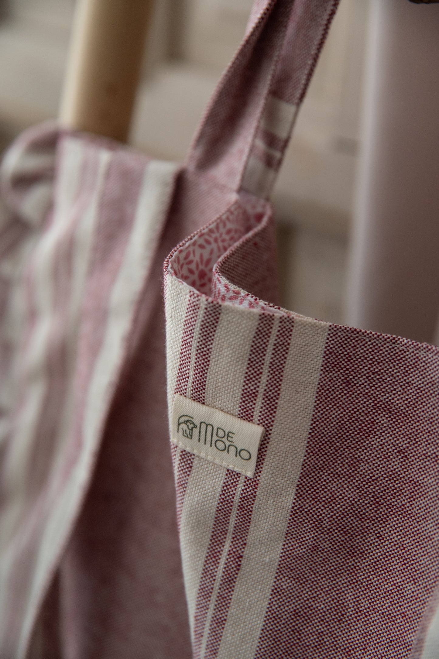 Bolsa de rayas con volante mdm 11001 Rosa